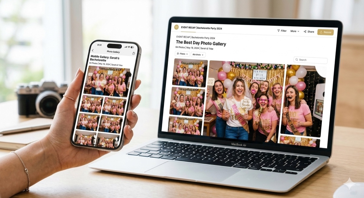 Fotobox Online-Galerie -- So bekommst du deine Fotos nach dem Event