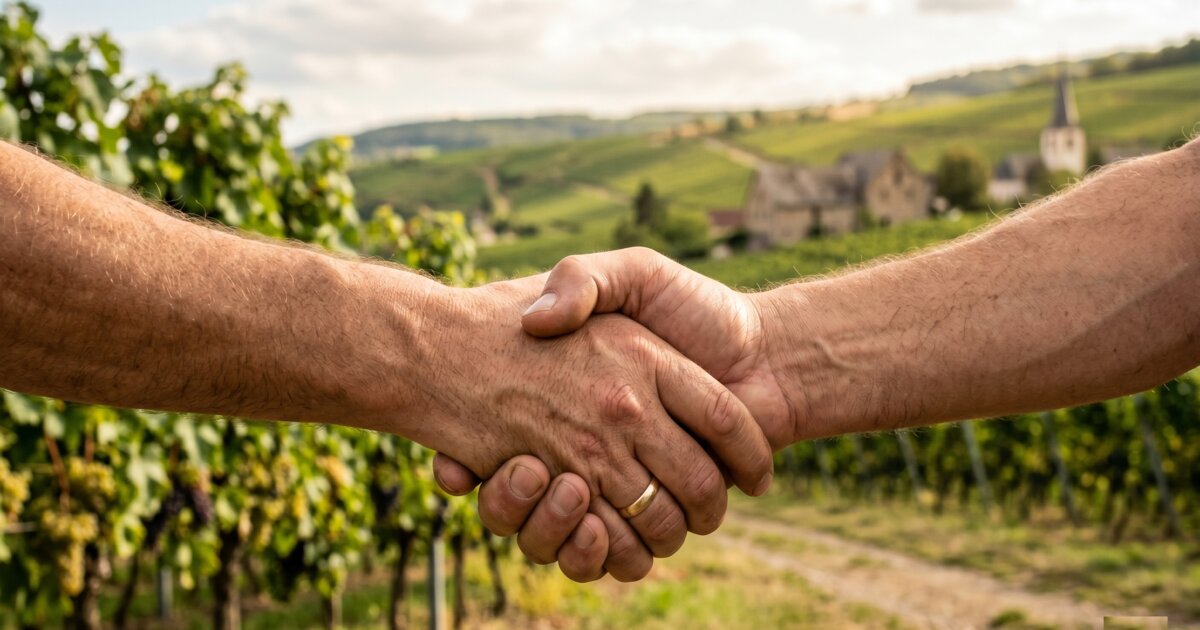 Handschlag im Weinberg -- persönlicher Service aus der Region