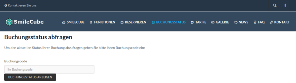 SmileCube vorkonfigurieren - Buchungsstatus abfragen